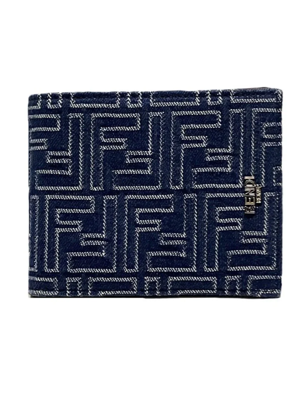 Fendi Bifold Wallet Leather Fabric